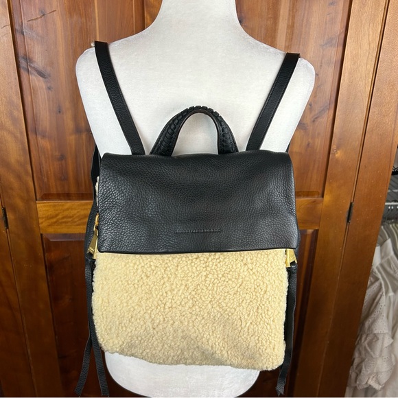 NWT - Aimee Kestenberg Leather Bali Shearling Backpack Academia Quiet Luxury - Picture 1 of 17